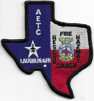 Laughlin A.F.B. C.F.R. - HAZMAT ''AETC'', Del Rio, Texas (3.5'' x 3.75'') fire patch