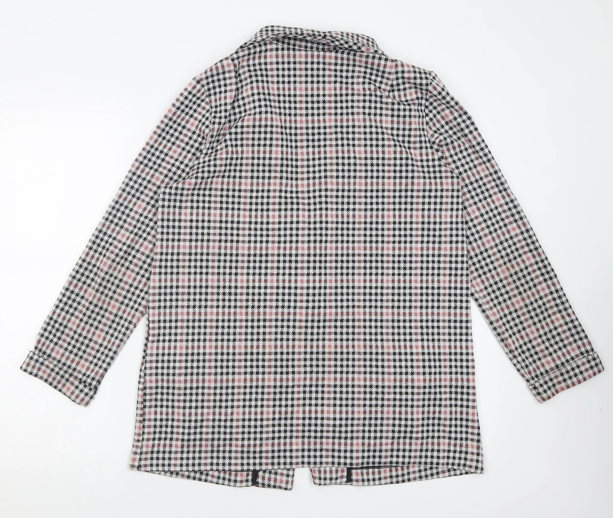 h m Womens Grey Plaid Jacket Blazer Size S eBay