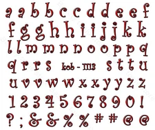 Nail Art Water Transfer Sticker Decal Stickers Pretty Red Letters KoB-1113