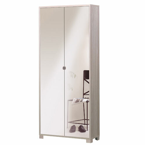 Mobile scarpiera multiuso olmo Armadio scarpiere 2 ante con specchio 83x29x190