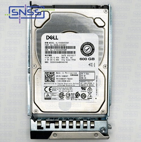 DELL 600GB 10K 2.5" SAS 12G HARD DRIVE 14G R740 R640 R750 R650 4WX8Y EX VAT £24 - 第 2/2 張圖片