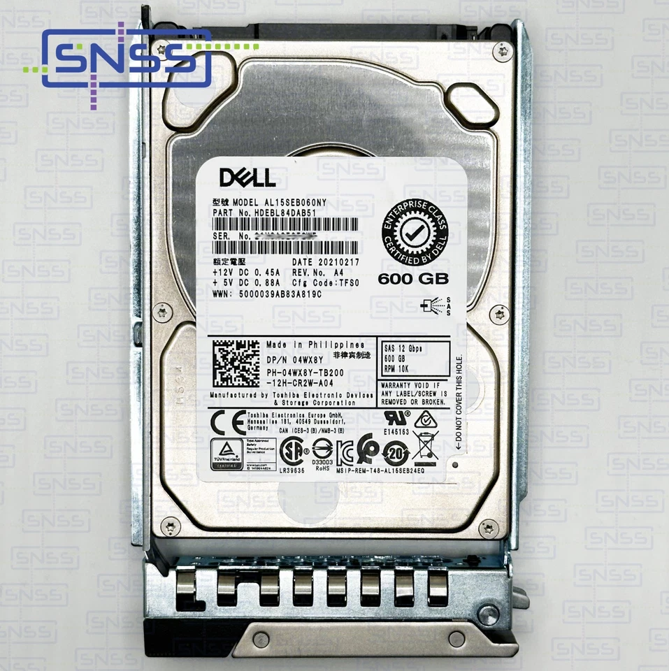 DELL 600GB 10K 2.5" SAS 12G HARD DRIVE 14G R740 R640 R750 R650 4WX8Y EX VAT £24 - Image 2 of 2