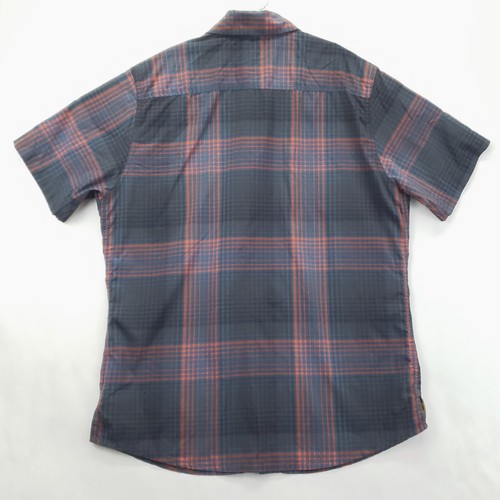 Helly Hansen HH Shirt Mens Large Black Orange Plaid Polyamide Classic Button-Up - Picture 2 of 11