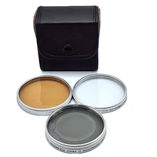 EXUC Opteka 58mm 2 Piece Filter Kit FD & UV with Leather Case Free Lens (READ)