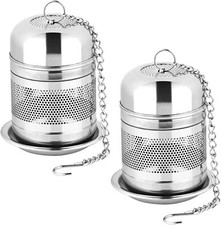 2 Pcs Stainless Steel Tea Infuser Strainers for Loose Tea Mesh Tea Ball Holder