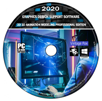 3D 2D Professionelles Grafikdesign Animation Modellierung Unterstützung Software DVD + +