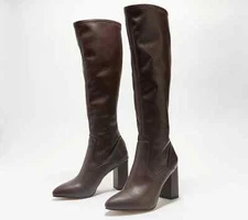 Franco Sarto Medium Calf Stretch Tall Shaft Boot-Katherine-Dark Brown-8M-A623027