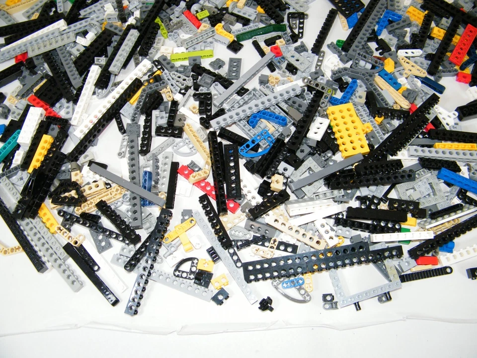 3 LBS LEGO TECHNIC CLAVIJAS, PINES, CONECTORES DE EJE, NEGRO, GRIS, AZUL, 75% LEGO 2 Foto 3 de 4
