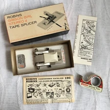 Robins Gibson Girl Stereo 4 Tape Splicer/Cut/Trim 3/8" Reel Scotch Splicing Tape