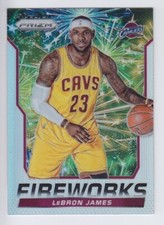 2014-15 PANINI PRIZM BASKETBALL LEBRON JAMES FIREWORKS PRIZM REFRACTOR #4 Lakers