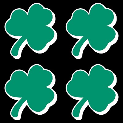 4 Reflective Vinyl Clover Shamrock Fire Helmet Decals Stickers 2 inch ...