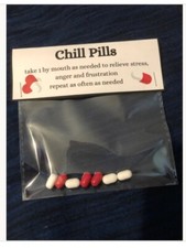 Novelty chill pill gift, fun & quirky