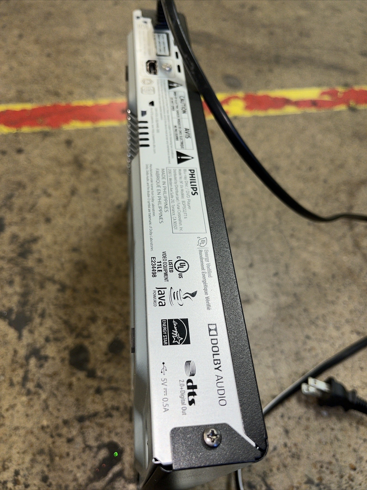 Philips BluRay and DVD Player BDP1502 Tested Working NO REMOTE