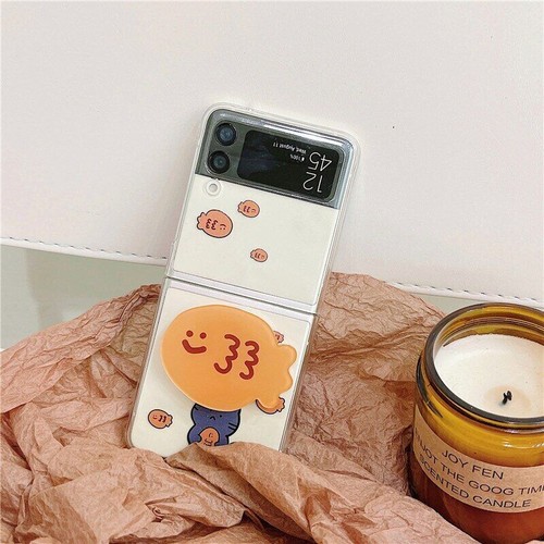 Jolie coque téléphone support dessin animé pour Samsung Galaxy Z Flip 4 3 5G support rigide - Photo 26 sur 28