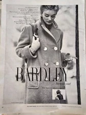 1947 Womens Bardley camel and wool blend Stroock Coat Vintage fashion ad 
