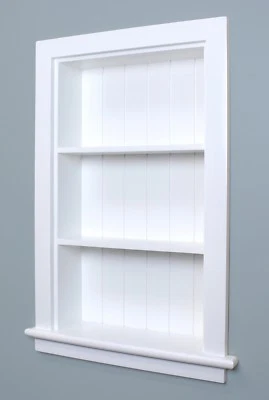 IMPERFECT XL 14x24 White Recessed Aiden Wall Niche by Fox Hollow Furnishings