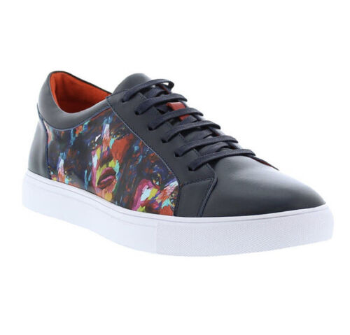 Robert Graham Rockford Sneaker Men's Size 11 Navy $258 NIB