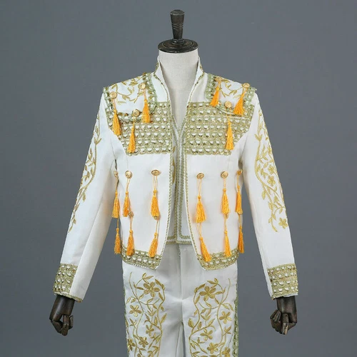 Mens Spanish Bullfighter Matador Outfit Fermin Suit Jacket Pant Cosplay Costume - Bild 38 von 40