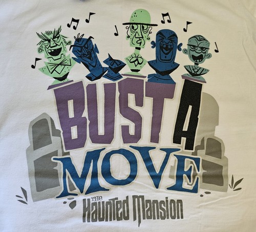 Disney Mens Womens Shirt Size M Medium Bust A Move The Haunted Mansion - Picture 15 of 24
