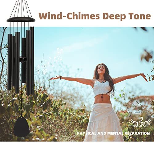 FSVGYY Wind-Chimes-Outdoor-Large-Decor, Deep Tone Soothing Assorted Colors - Picture 3 of 48