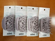 4 Pack: Scunci Earth-Friendly Upcycled Large Jaw Clip *PINK* (2937) R9P5a