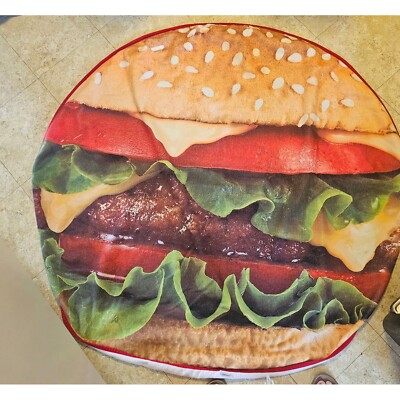 Mainstays cheeseburger Beach Towel Round Novelty Food Print 54'' Diameter