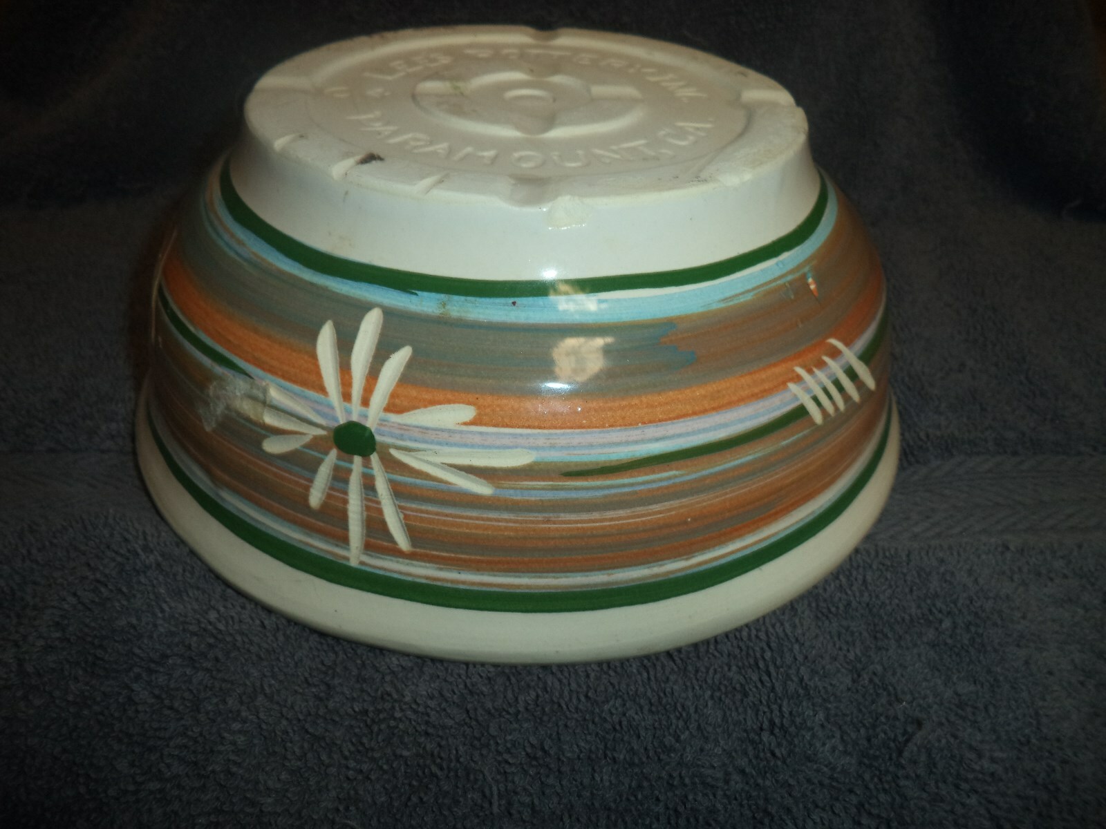 UNIQUE VINTAGE "LEES POTTERY" PARAMOUNT CA USA Bowl 8" x 3 1/2" eBay