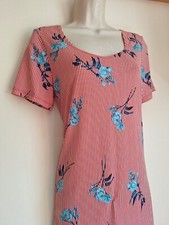 Kim & Co Poppy Print Lazy Luxe Brazil Knit Jersey Top UK 12 EU 40 USA 8