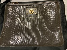 Marc By Marc Jacobs Grey Croc Leather Women Clutch/Tablet/iPad Pouch
