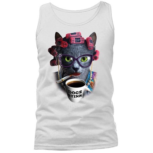 Cat Lady Animal Pet Funny Joke Humor Humorous Graphic Tank Top - Picture 11 of 11