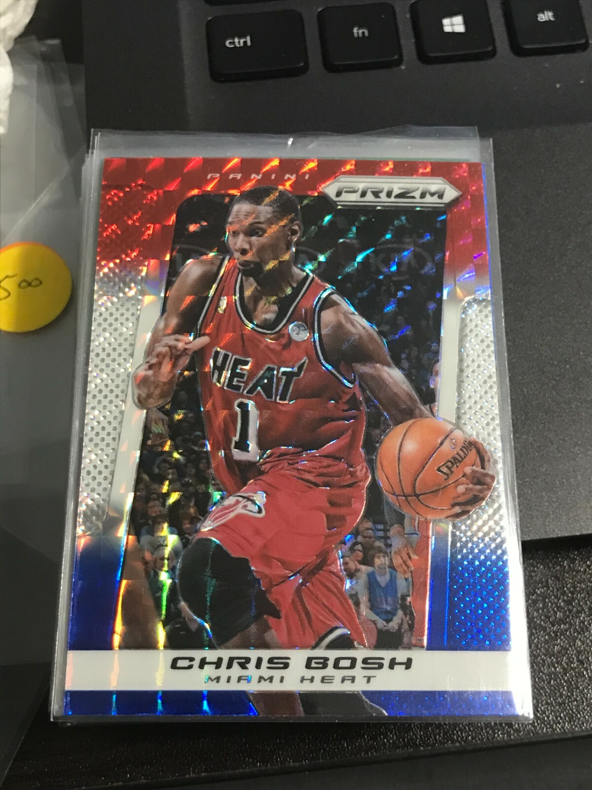 2013-14 Panini Prizm Prizms Red White and Blue Mosaic #23 Chris Bosh!
