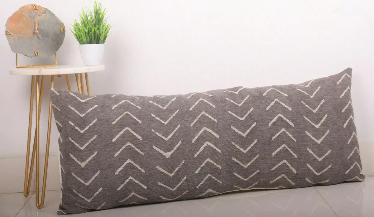 Gray lumbar online pillow cover