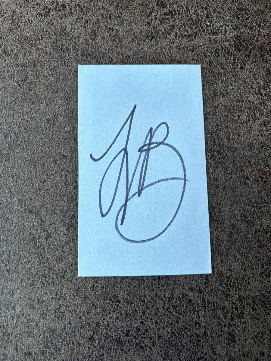 justin bieber サイン入り写真 Justin Bieber Index Card - Rockstar - Autographed! | eBay