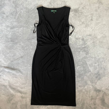 Lauren Ralph Lauren Dress Womens Black Knot Sleeveless
