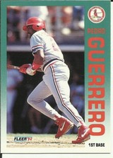1992 Fleer Baseball Card #579 Pedro Guerrero CARDINALS