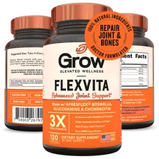 Grow Vitamin MOVEWELL, Glucosamine Chondroitin with MSM, Hyaluronic Acid. 120ct