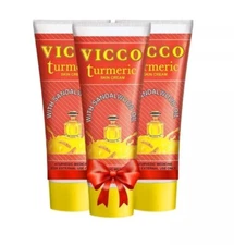 3 Nos X Vicco Turmeric Skin Cream, With Turmeric and Sandalwood Oil - 50g Each