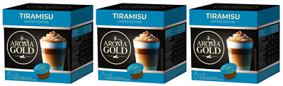 3 Boxes AROMA GOLD TIRAMISU Flavor Dolce Gusto Coffee Capsules (48 cups total)