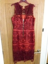 Red lace dress size 10