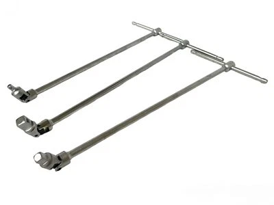 N.D SET 3 CHIAVI MANICO A T CON SNODO SNODABILE MISURA 1/4-1/2-3/8 LUNGHEZZA 45cm