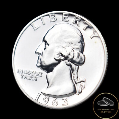 1963 Washington Quarter Silver PROOF FS-25-1963 901A High Grade Cherry Picked