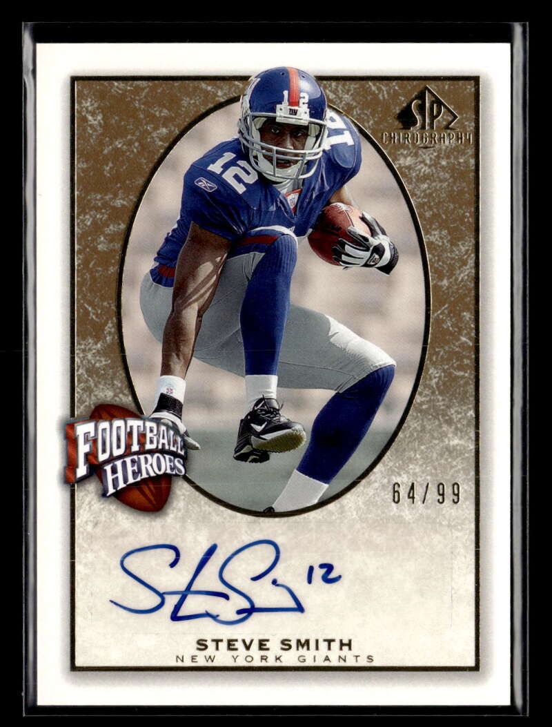 Steve Smith SP Chirography Football Heroes Autographs #FHSS Gold