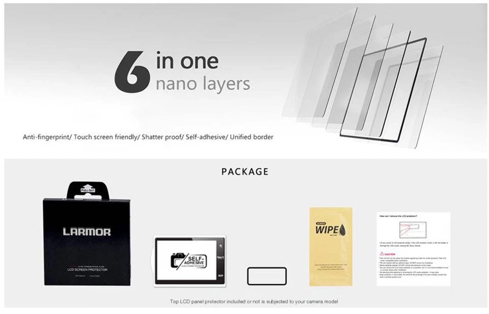 Protector de pantalla GGS Foto Larmor GEN4 para Canon EOS M5 / EOS-R Foto 4 de 4