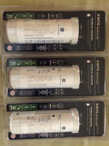 3 x Original GE XWFE Kühlschrankfilter, versiegelt, mit CHIP