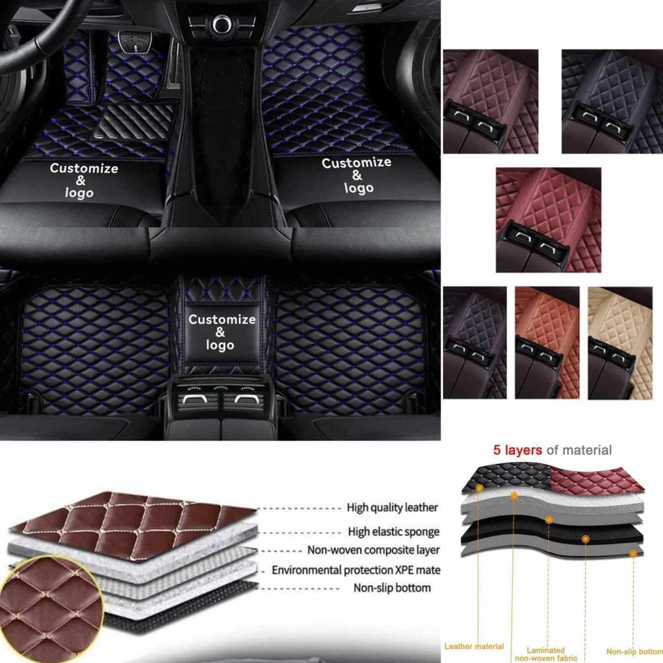 For Mercedes Benz V Viano Vito 2006-2025 Car Floor Mats Carpets Luxury Auto Rugs - Image 4 of 4