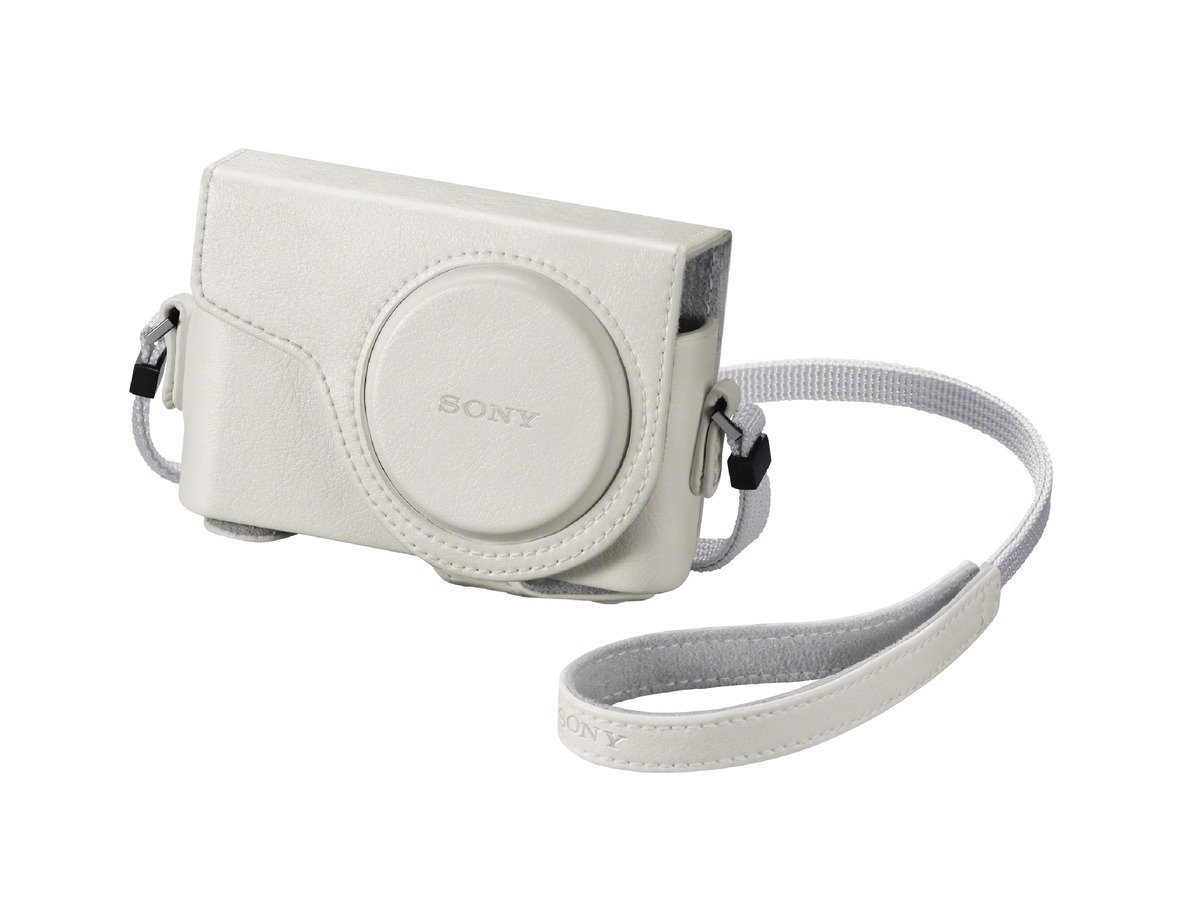 Sony LCJWDW White Camera Case with Shoulder Strap for DSCWX300 WX350