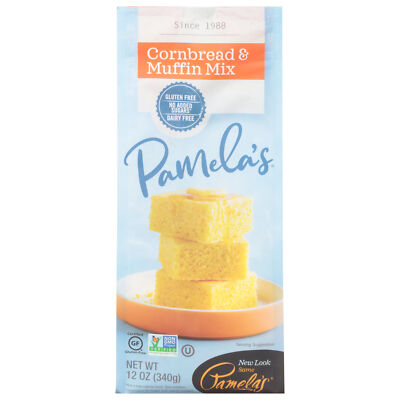 Pamela's Mix Corn Bread & Muffin 12 oz (Pack of 3)