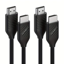 2 Pack 4K HDMI 2.0 Cable 18Gbps HDR 60Hz High Speed for MacBook PS5 Xbox PC