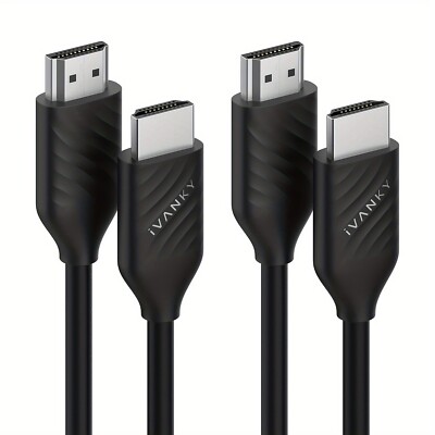 2 Pack 4K HDMI 2.0 Cable 18Gbps HDR 60Hz High Speed for MacBook PS5 Xbox PC