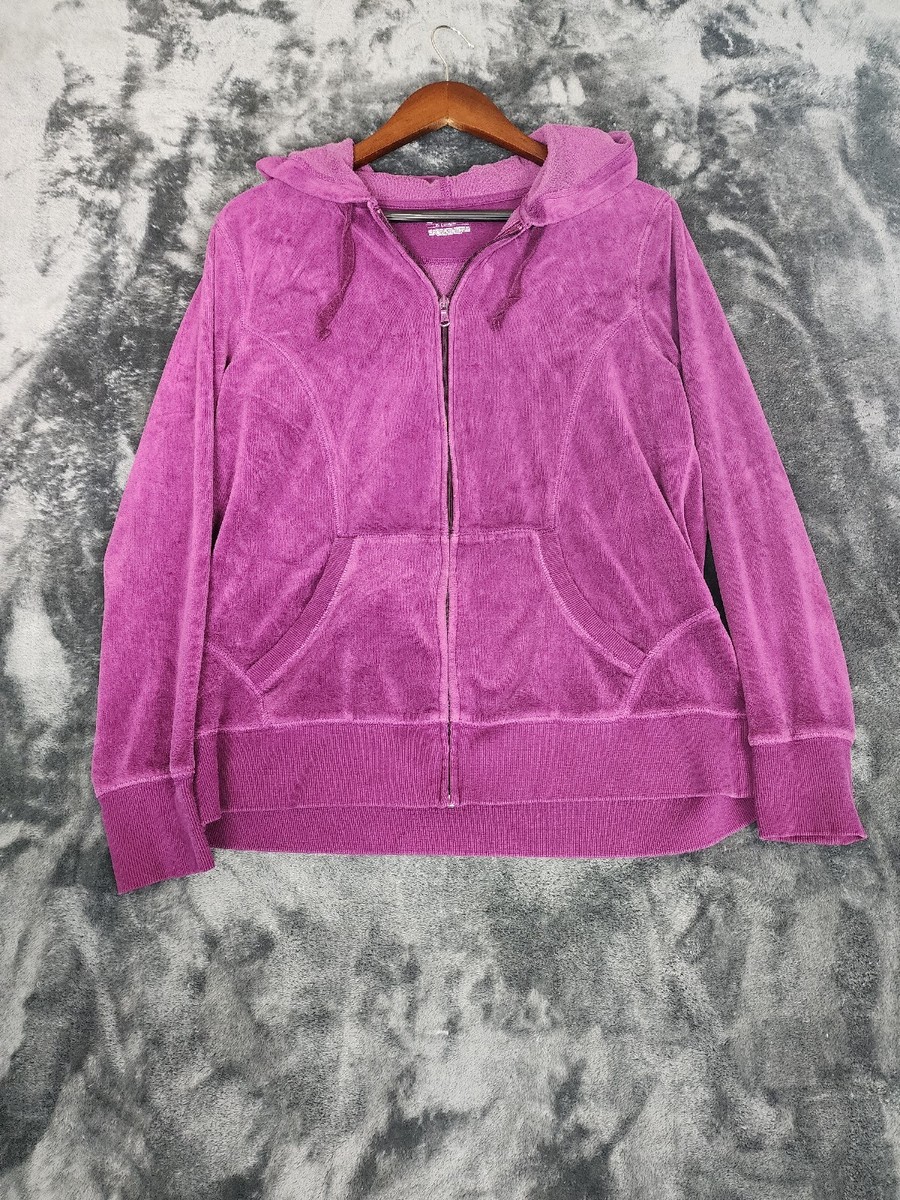 Tek Gear Women's Purple Comfortable Lounge Jacket Super Soft Size